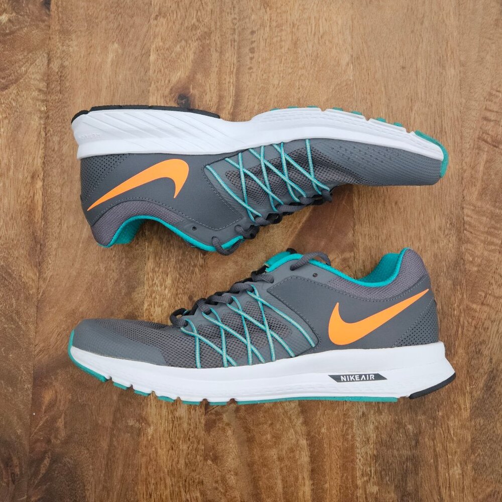 Nike Air Relentless 6 Shoes Mens Size 9.5 Grey/Orange/Teal 843836-002 Sneakers